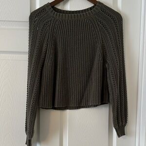 American Eagle Outfitters Olive Knit Pullover